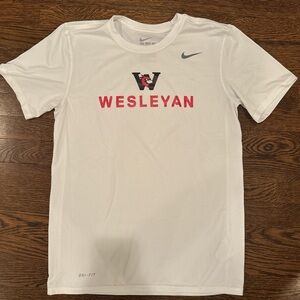 Nike White Wesleyan Dri-FIT T-Shirt